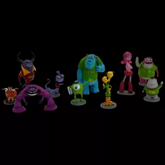 disney Store Monster Inc PVC Figures Lot Set Cake Toppers Plastic Toy