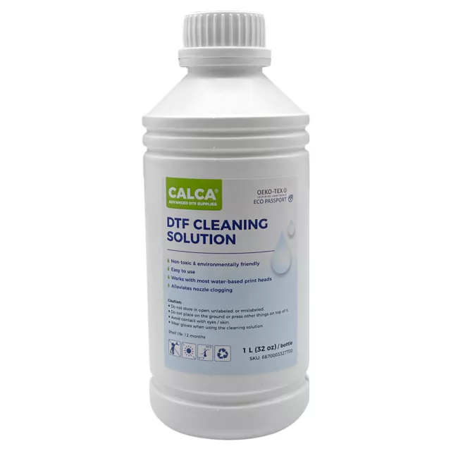 CALCA Direct to Transfer Film Cleaning Solution for Water-based Printheads, 1L