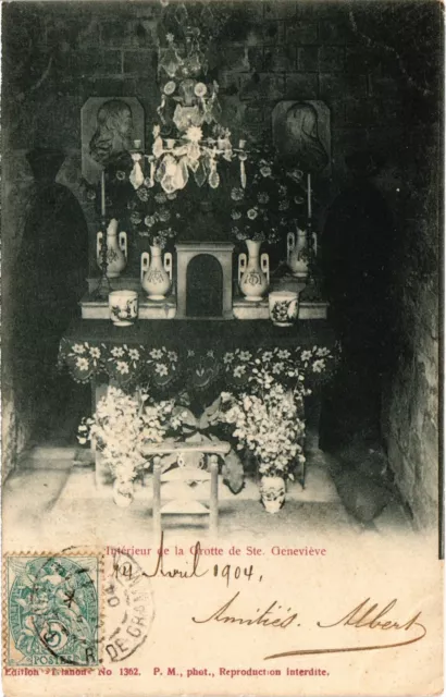 CPA St-Genevieve Interieur de la Grotte FRANCE (1372075)