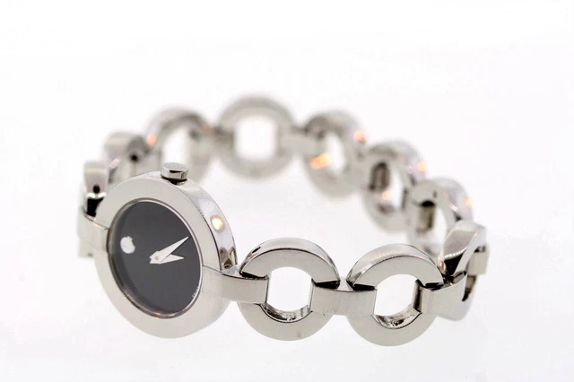 Donna Movado 0606260 Belamoda Quadrante Nero Orologio IN Acciaio Inox 3