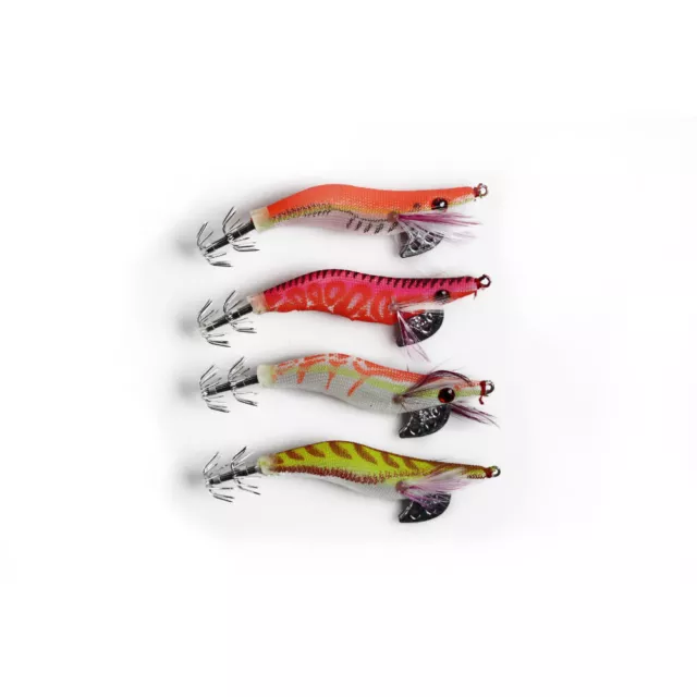 40 X Squid Jigs Lure 2.0 Egi Glow Tail Tackle Calamari Squid Jig Fishing Lures