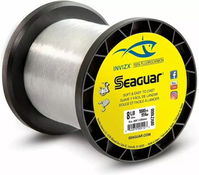 Seaguar Invizx Fluorocarbon 1000 Yard 8lb test Fishing line - 08VZ1000