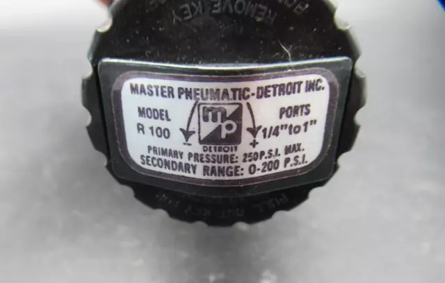 Master Pneumatic Detroit CFDR100 Air Filtre Régulateur 1/4” Pour 1 " R 100 3