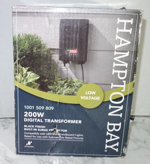 HAMPTON BAY LOW Voltage 200Watt Landscape Digital TransformerSurge
