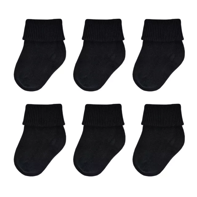 Dafi soft 6 Pairs Newborn Baby Socks Boys and Girls, Cotton, Made in Turkey