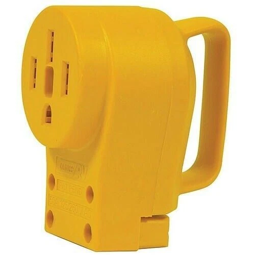 Camco 55353 RV 50 Amp Replacement Female Power Cord Receptacle with Handle