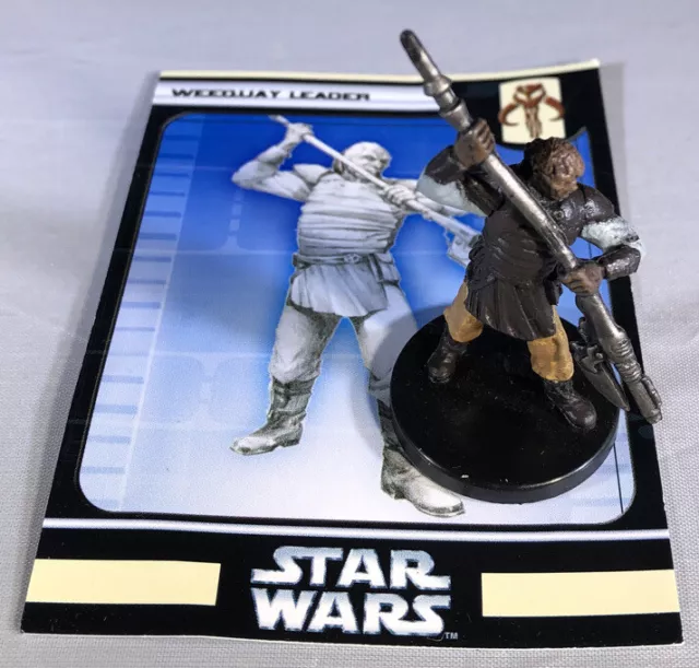 Star Wars Miniatures Bounty Hunters WEEQUAY LEADER PROMO #50