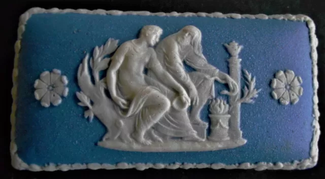 WEDGWOOD PALE BLUE JASPER DIP MATCH STRIKER, c.1900, EXCELLENT