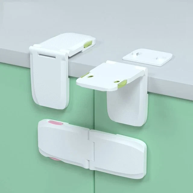Child Safety Drawer Lock Strong Adhesive Kitchen Cupboard Cabinet Drawer Locks B