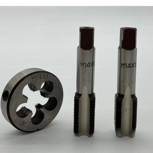 HSS M14 x 1mm Taper & Plug Tap & M14 x 1mm Die Metric Thread Right Hand