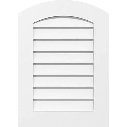Ekena Millwork GVPAR24X3401SN Arch Top Surface Mount PVC Gable Vent 24"W x 34...