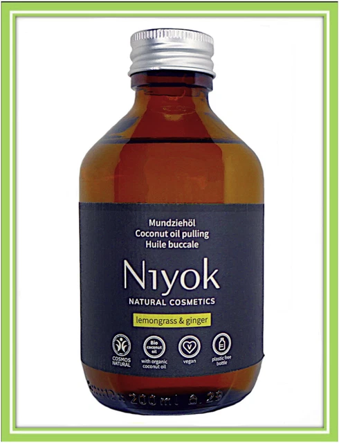 Niyok Mundziehöl Mundspülung ohne Fluorid Zitronengrass & Ginger 200ml |€44,75/L