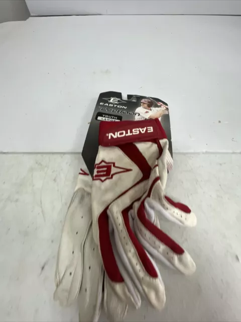 Easton Typhoon Baseball Batting Gloves Youth Large Arkansas Razorbacks Red White