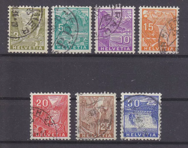 Schweiz 1934 Freimarken Landschaften I MiNr. 270-76 ⊙/gest