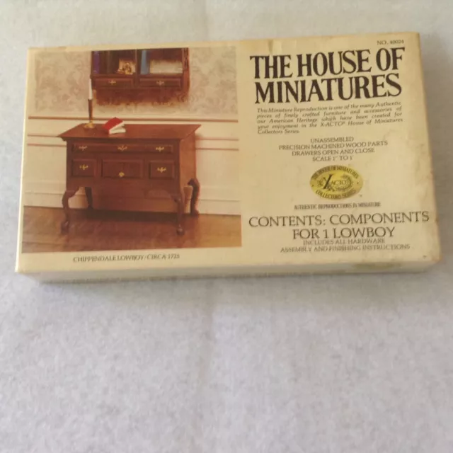 The House of Miniatures Chippendale Lowboy # 40024 Kit Doll House Furniture