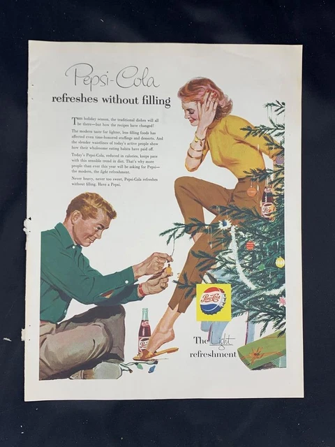 Magazine Ad* - 1956 - Pepsi - Christmas