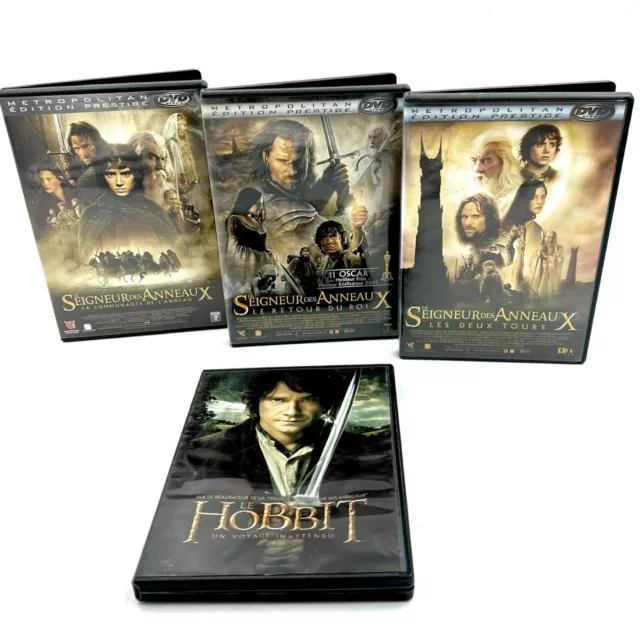 Lot 4 DVD Trilogy + Hobbit The Lord Of Rings Editions Prestige Fr