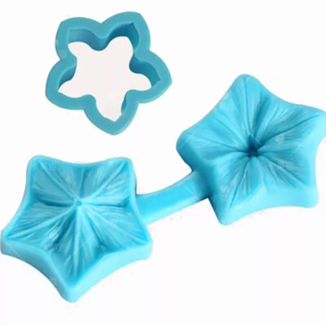 Flower Cupcake Toppers Fondant Sugar Craft Tools Gumpaste Chocolate Moulds