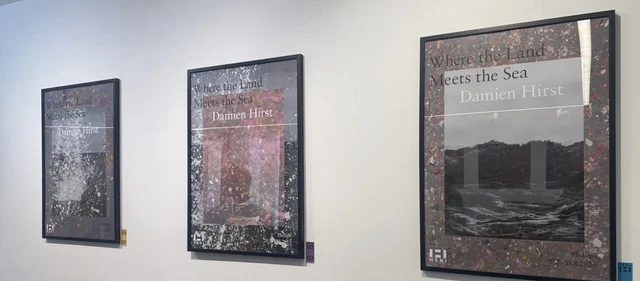 Poster firmati a mano damien Hirst ""Where The Land Meets The Sea"" set completo✅❤️✅