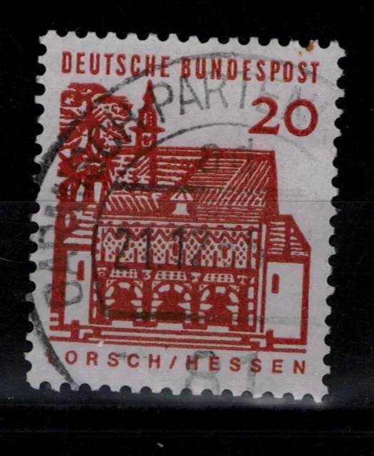BRD kleine Bauwerke Mi.- Nr. 456 R mit Vollstempel und mit rückseitiger Nummer