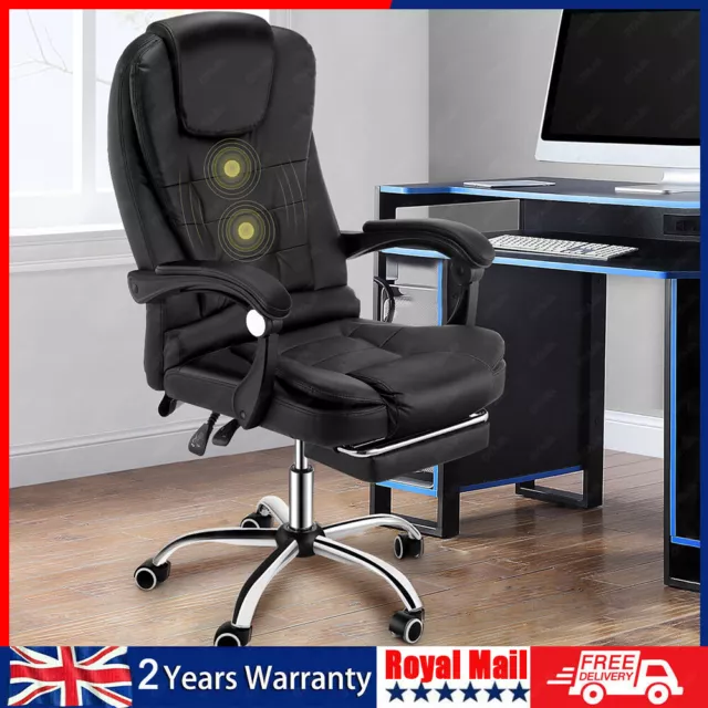 Massage Office Chair Gaming PC Computer Desk Executive Swivel Recliner Chairs