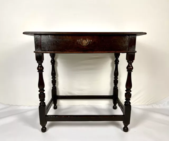 William and Mary 17th century oak side table