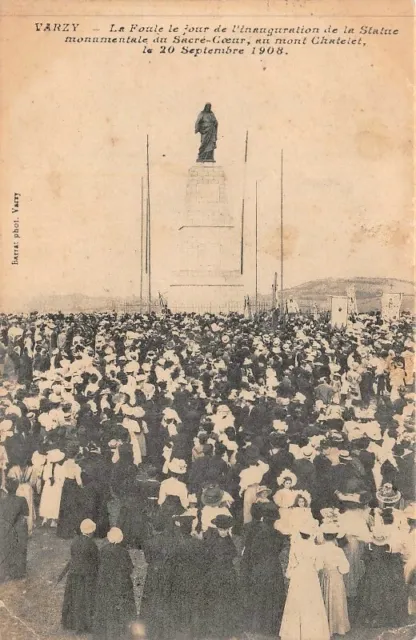 VARZY - Mont Chatelet, inauguration de la Statue du Sacré-Coeur en 1908