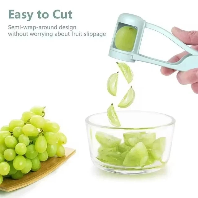 GRAPE CHERRY SLICER Cutter Tool Auxiliary Kitchen Food Fruit Splitter ...
