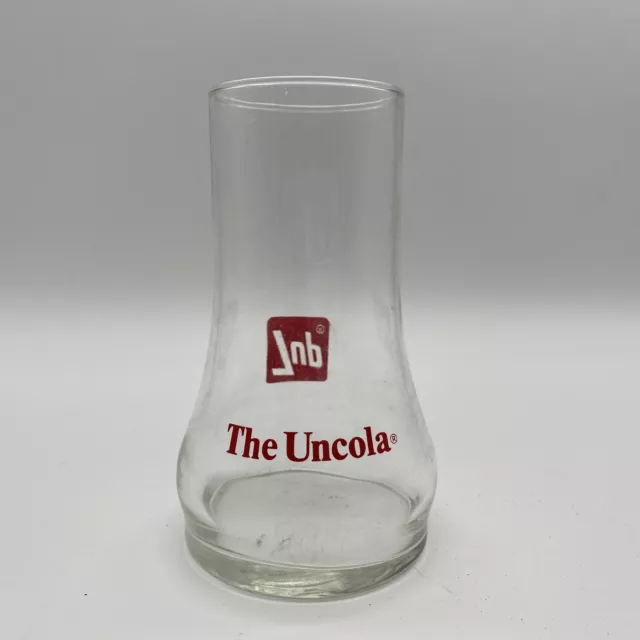 7 UP The Uncola Upside Down 16 Oz Clear Drinking Glass Vintage 7Up Circa 1970s