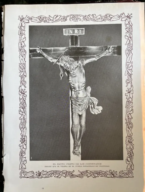 1933 EL SANTO CRISTO DE LA AGONIA / Limpias - Spain Press Clipping Page
