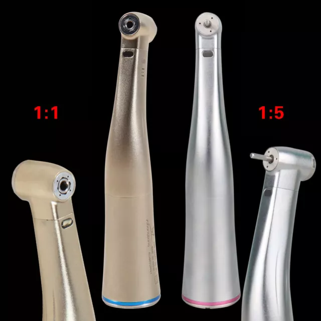 NSK Style Dental Dentaire 1:5 1:1 Contra Angle LED Fiber Optic Handpiece