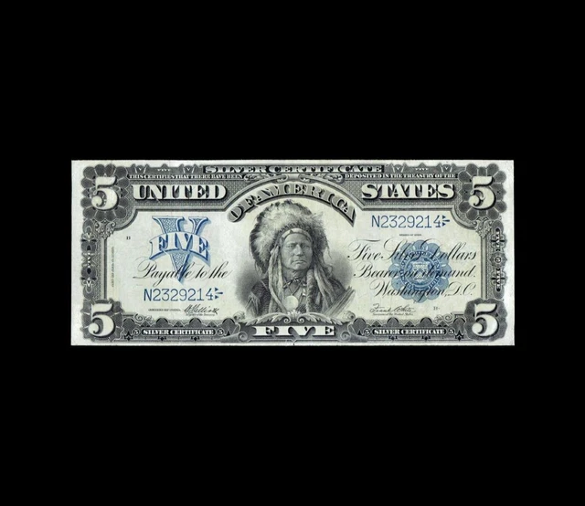 Stunning 1899 $5 Silver Certificate Strong Very Fine+/ Extra Fine Condition