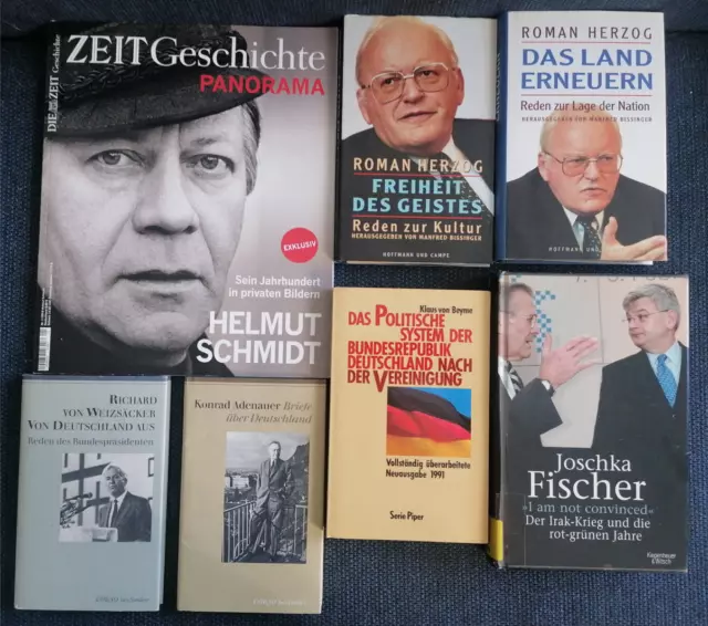 Konvolut GESCHICHTE POLITIK - 16 Bücher / Adenauer / Schmidt /Weizsäcker/Herzog