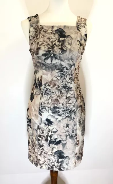 H&M Fitted Sleeveless Square Neckline Floral Print Dress in sz: 6