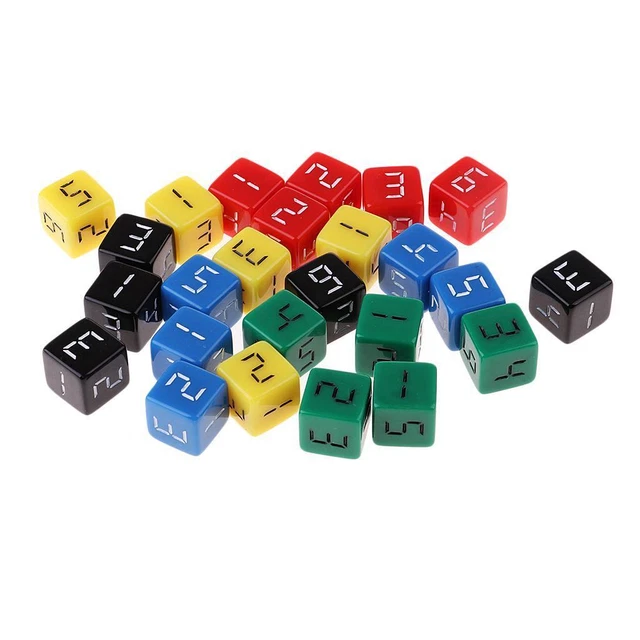 12 Dés Numériques 16 Mm – Chiffres 0-5 – Apprentissage Mathématique Et Jeux