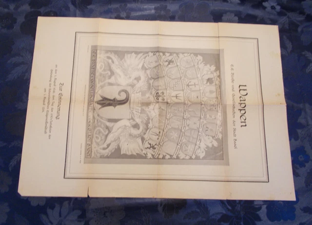 Schweiz Plakat Wappen der Zünfte der Stadt Basel, 650-Jahrfeier 1941 / Text