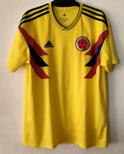 Colombia National Football Team 2018 Yellow Red Blue Home Shirt Adidas L Col Co