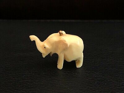 Vintage Carved Elephant Pendant. 50+ Years Old.