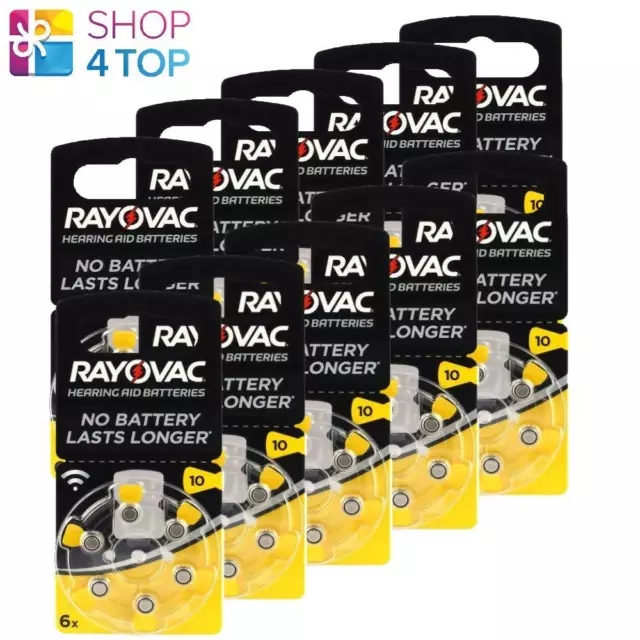 60 Rayovac Acoustic Special Size 10 Mf Pr70 Hearing Aid Batteries 1.45V Zinc Air