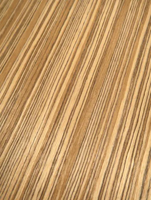 Chapa de madera Zebrano SaRaiFo madera de cebra FINA 250x30-32cm sostenible y ecológica