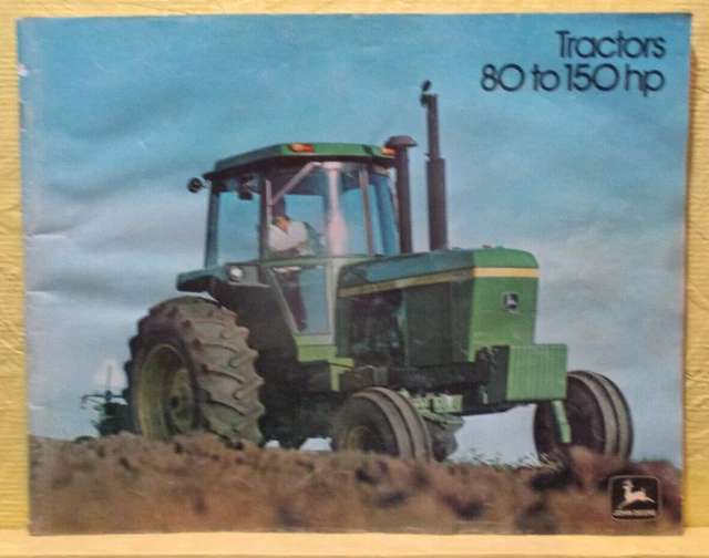 Vintage 1976 John Deere Tractors 80 To 150 Horsepower Brochure