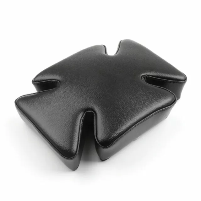 Black Pillion Cross Pad Seat 5 Suction Cups Pour Motorcycle Custom Chopper/Dyna