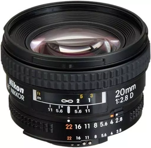 Nikon AF Nikkor 20mm 1:2.8 D Photography Lense Camera Lens