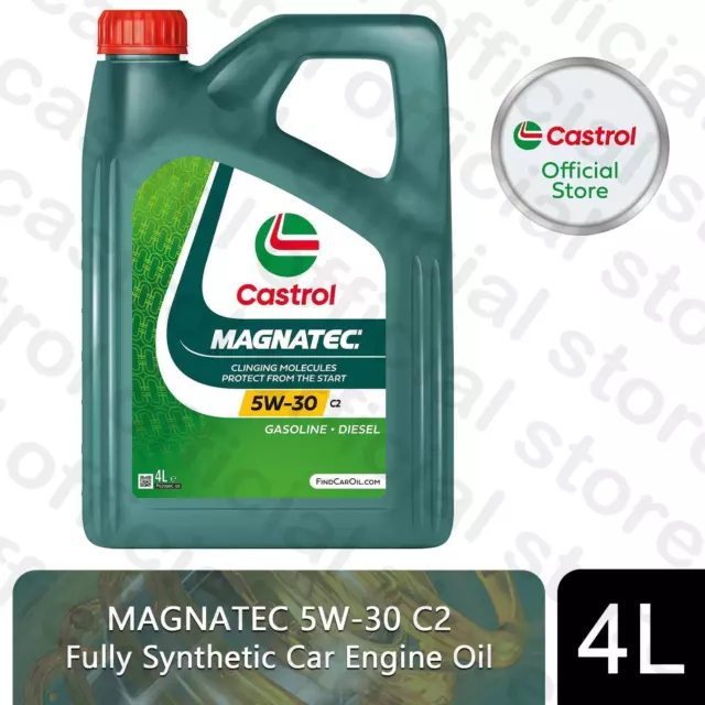 Castrol Magnatec 5W-30 C2 4L Car Engine Oil Dualock Technology, 4 Litre