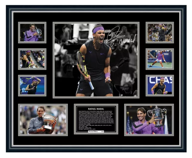 Rafael Nadal 2019 19 Grand Slam Winner Signed Limited Edition Framed Memorabilia