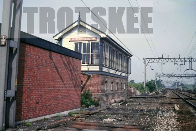 35mm Slide BR British Railways Scene View Hartford Junction Signal Box 1985 Orig