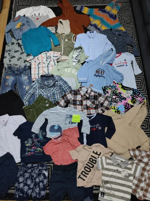 #A95💙Huge Bundle Of Baby Boy Clothes 18-24months NEXT GEORGE M&P M&S H&M PRIMAR
