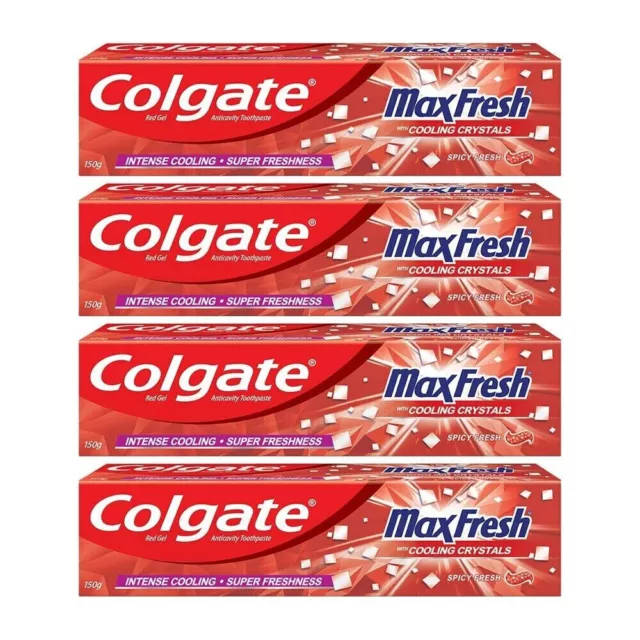 Colgate Max Fresh Toothpaste Red Gel Paste 150gm X 4 Spicy Fresh