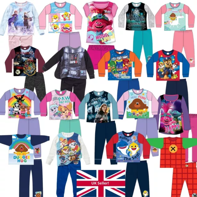 Kids Character Pyjamas PJs Nightwear Sleepwear Novelty Official Brand Boy Girls