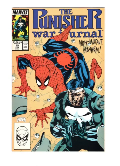 Punisher War Journal 15 NM 9.4 Jim Lee Spider-Man Marvel Comics 1988